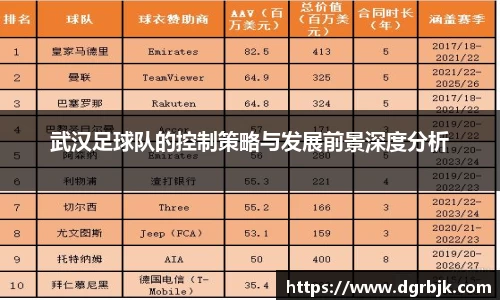 武汉足球队的控制策略与发展前景深度分析