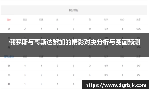 俄罗斯与哥斯达黎加的精彩对决分析与赛前预测